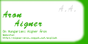 aron aigner business card