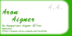 aron aigner business card